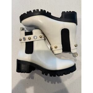 Karl Lagerfeld Porshay studded Lug Sole‎ Leather Booties 5.5